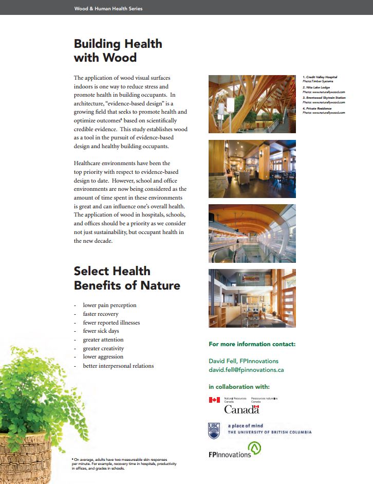 The Study - Wood is Good for Human Health - Building Health with wood