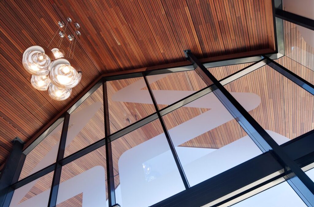 Unique Architectural Element Incorporating Curved Timber Cladding - Mortlock Timber